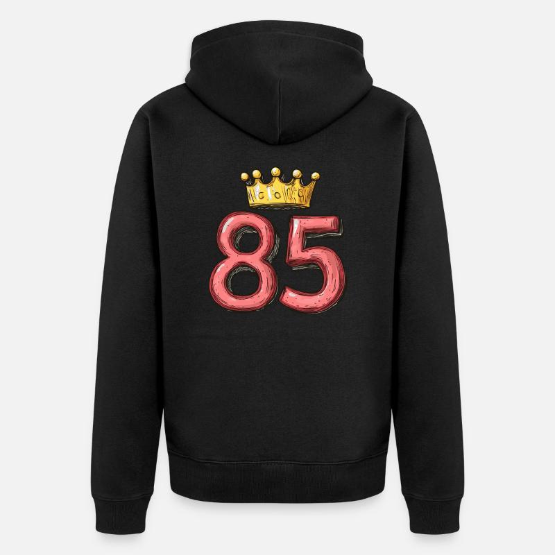 Couronne à 85 chiffres - Veste à capuche bio Premium Unisexe - noir