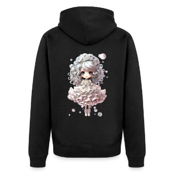 Guimauve Dollie - Veste à capuche bio Premium Unisexe - noir - Dos - Nico (187cm)