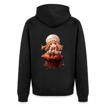 Gâteau sucré - Veste à capuche bio Premium Unisexe - noir - Dos - Nico (187cm)
