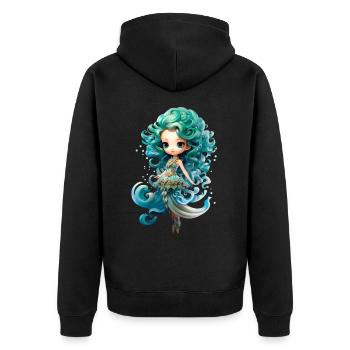 Dollie Water - Veste à capuche bio Premium Unisexe - noir - Dos - Nico (187cm)