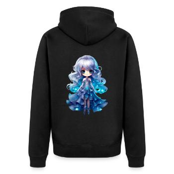 Dollie Star - Veste à capuche bio Premium Unisexe - noir - Dos - Nico (187cm)