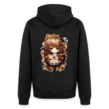 Dollie Pâques - Veste à capuche bio Premium Unisexe - noir - Dos - Nico (187cm)