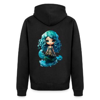 Poisson Dollie II - Veste à capuche bio Premium Unisexe - noir - Dos - Nico (187cm)