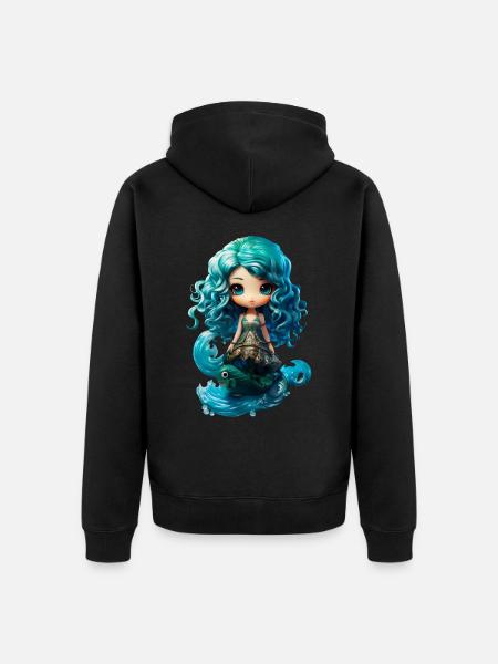 Dollie Fish II - Unisex Premium Organic Zip Hoodie - black