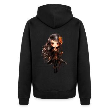 Forêt de Dollie - Veste à capuche bio Premium Unisexe - noir - Dos - Nico (187cm)