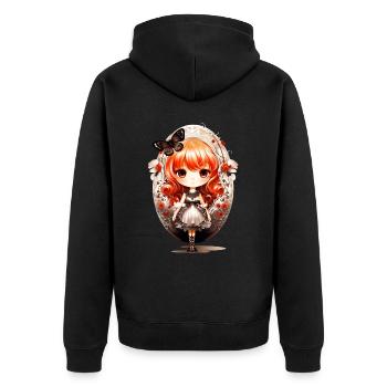 Dollie Pâques - Veste à capuche bio Premium Unisexe - noir - Dos - Nico (187cm)
