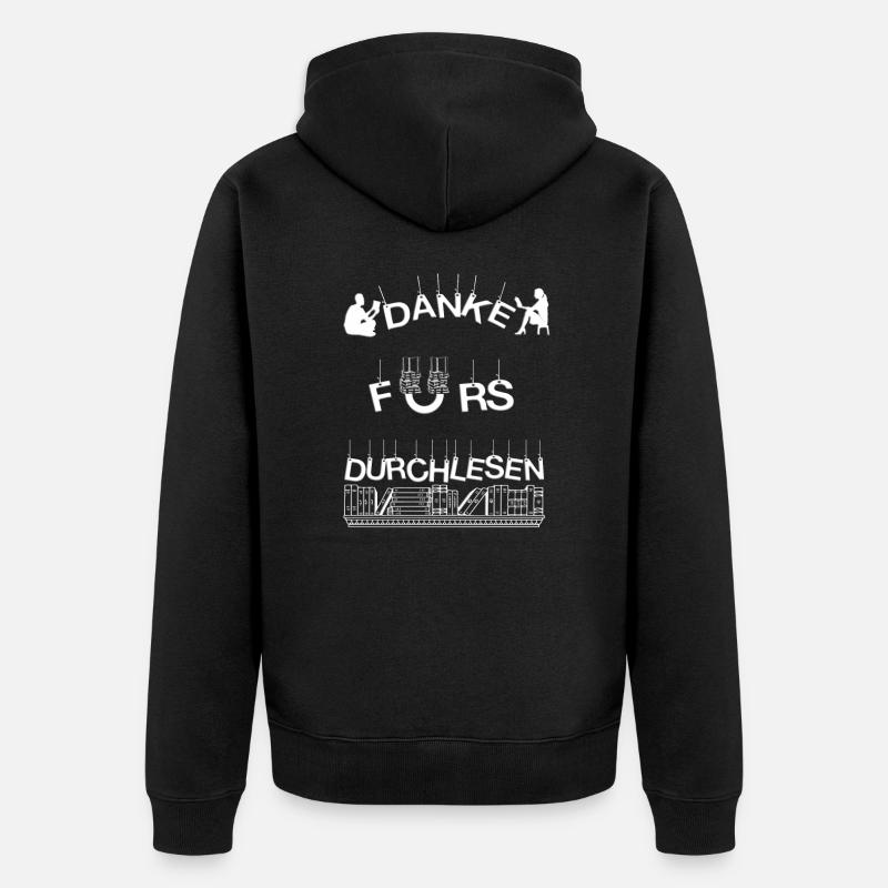 MERCI D’AVOIR LU - Veste à capuche bio Premium Unisexe - noir