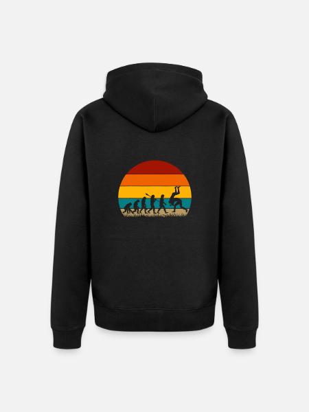 Retro Evolution Wrestling - Unisex Premium Organic Zip Hoodie - black