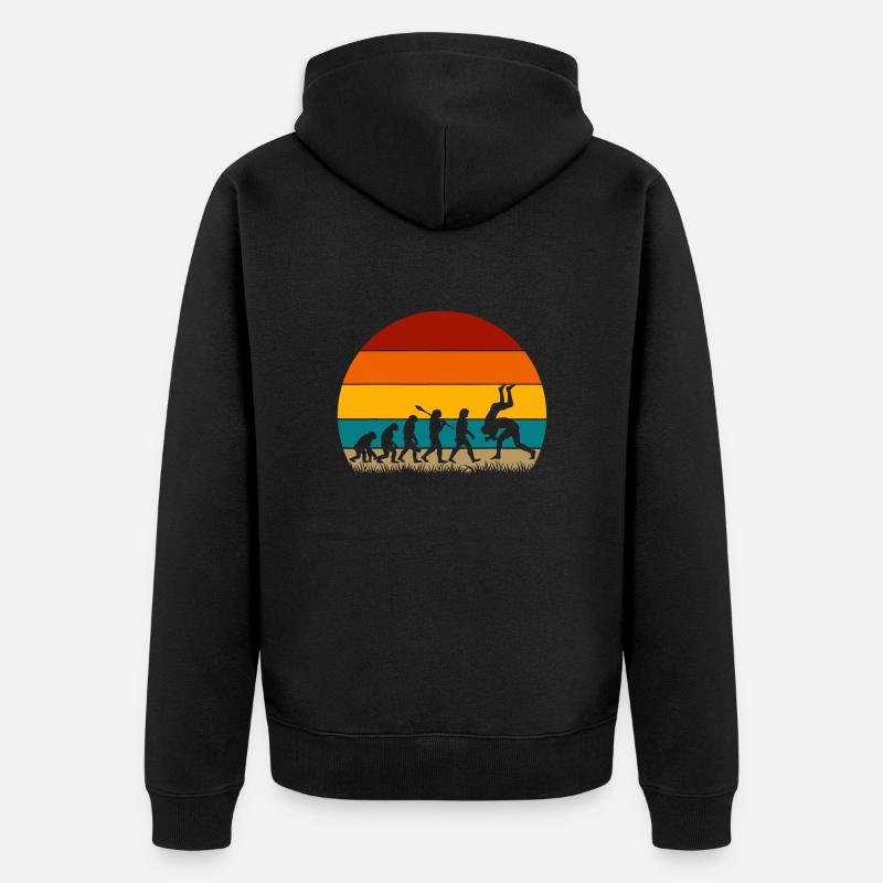 Retro Evolution Wrestling - Unisex Premium Bio Zip Hoodie - Schwarz