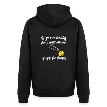 Jeu de mots drôle de pickleball pour les amateurs de paddleball Playerre - Veste à capuche bio Premium Unisexe - noir - Dos - Nico (187cm)