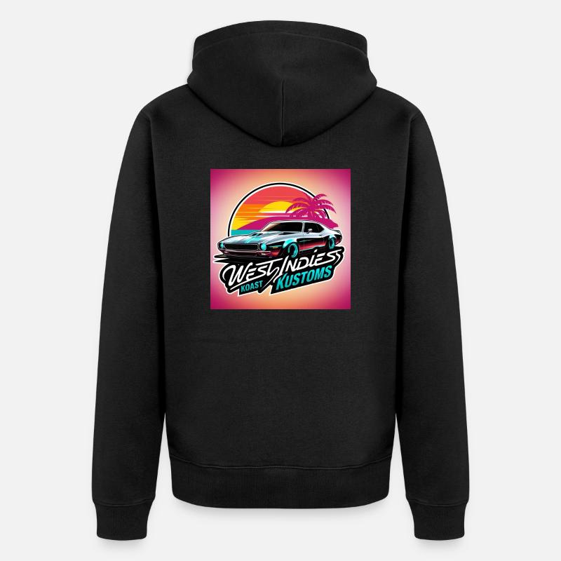 West Indies Koast Kustoms - Veste à capuche bio Premium Unisexe - noir