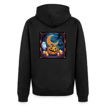 « Pumpkin Patch Party : un plaisir obsédant ! » - Veste à capuche bio Premium Unisexe - noir - Dos - Nico (187cm)