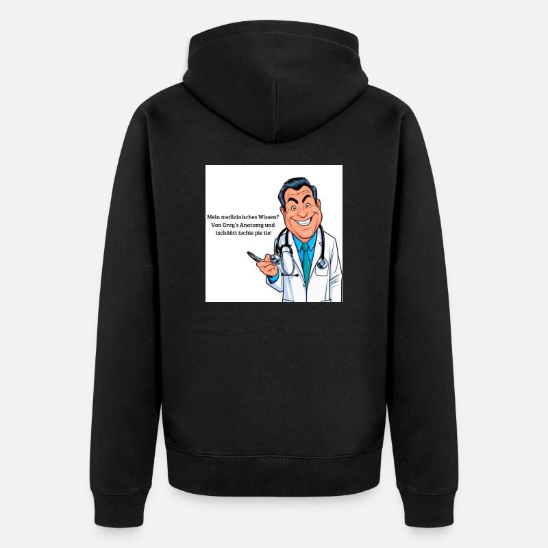 Drôles de médecins - Veste à capuche bio Premium Unisexe - noir