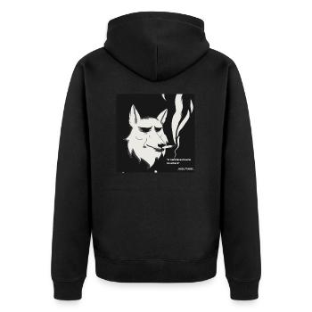 WOLFTAIRE - Veste à capuche bio Premium Unisexe - noir - Dos - Nico (187cm)