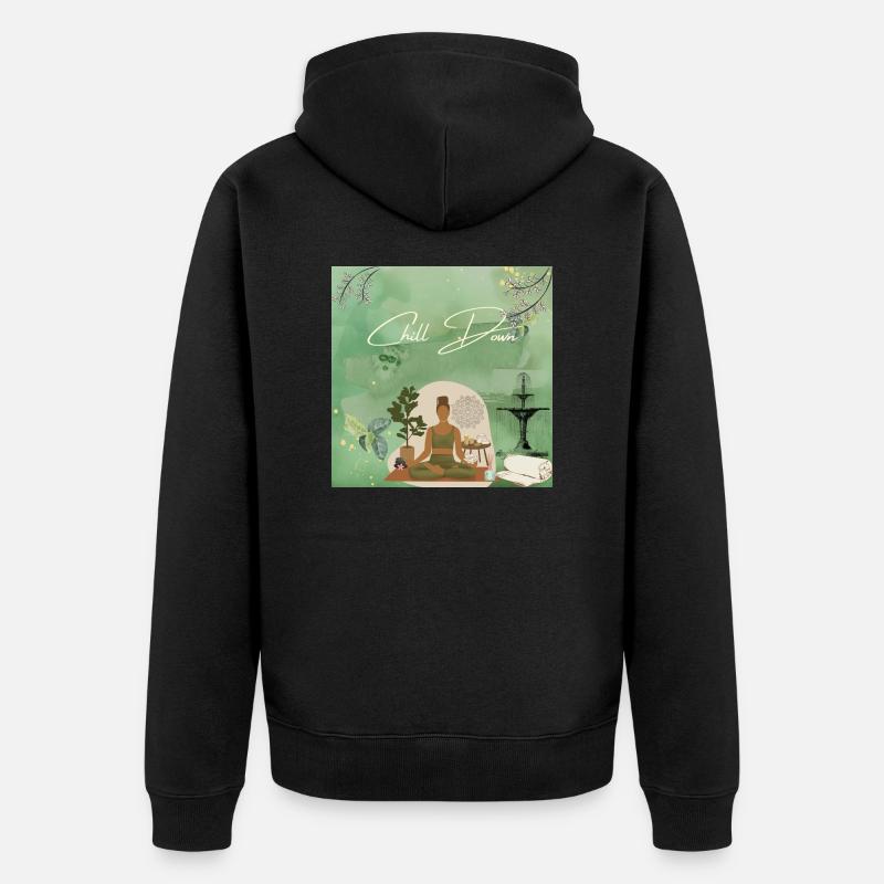 Chill Down - Pause bien-être - Veste à capuche bio Premium Unisexe - noir