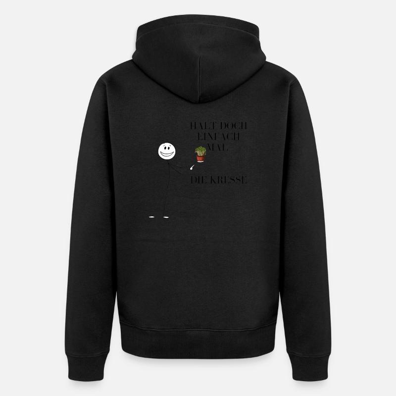 Tenez simplement le cresson - Veste à capuche bio Premium Unisexe - noir