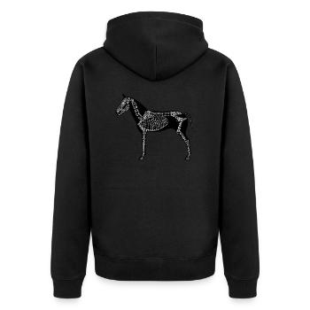 squelette cheval - Veste à capuche bio Premium Unisexe - noir - Dos - Nico (187cm)