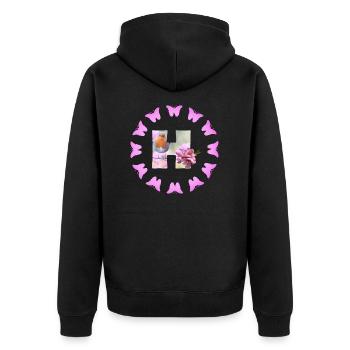 floraison de fruits h - Veste à capuche bio Premium Unisexe - noir - Dos - Nico (187cm)