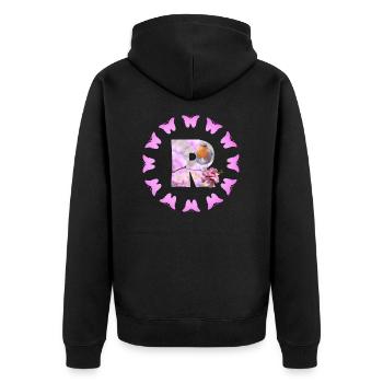 floraison de fruits - Veste à capuche bio Premium Unisexe - noir - Dos - Nico (187cm)