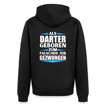 Darter s’est trompé d’emploi - Veste à capuche bio Premium Unisexe - noir - Dos - Nico (187cm)