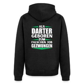Darter s’est trompé d’emploi - Veste à capuche bio Premium Unisexe - noir - Dos - Nico (187cm)