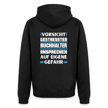 Ne parlez pas à un comptable stressé ! - Veste à capuche bio Premium Unisexe - noir - Dos - Nico (187cm)