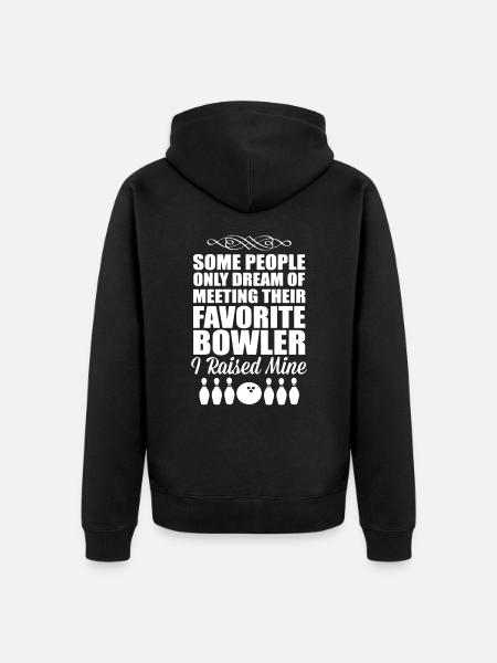 Bowling Mom - Unisex Premium Organic Zip Hoodie - black