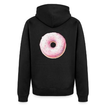 Beignet - Veste à capuche bio Premium Unisexe - noir - Dos - Nico (187cm)