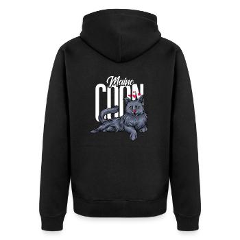Maine Coon chat - Veste à capuche bio Premium Unisexe - noir - Dos - Nico (187cm)