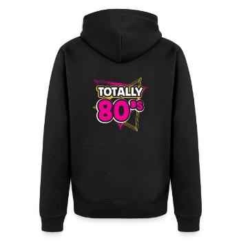 TOTALEMENT 80'S - Veste à capuche bio Premium Unisexe - noir - Dos - Nico (187cm)