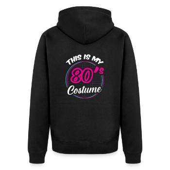 C’EST MON COSTUME DES ANNÉES 80 - Veste à capuche bio Premium Unisexe - noir - Dos - Nico (187cm)
