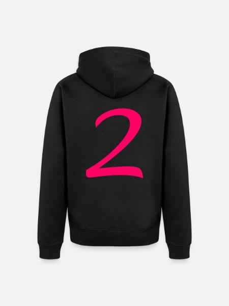 2 - Unisex Premium Organic Zip Hoodie - black
