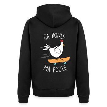ça roule ma poule Cadeau Poule Et Jardin - Veste à capuche bio Premium Unisexe - noir - Dos - Nico (187cm)