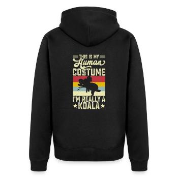 Koala Girl Koala Bear Girl Australie Cadeau - Veste à capuche bio Premium Unisexe - noir - Dos - Nico (187cm)
