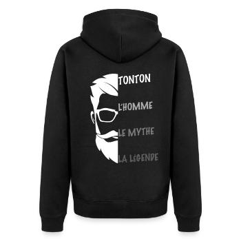 Tonton Mon Meilleur Tonton Génial Cadeau Homme - Veste à capuche bio Premium Unisexe - noir - Dos - Nico (187cm)