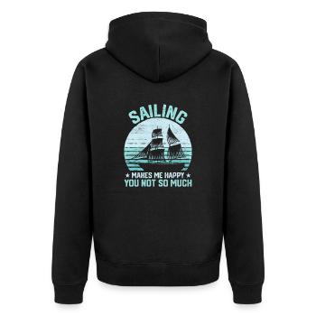Sailing makes me happy - Veste à capuche bio Premium Unisexe - noir - Dos - Nico (187cm)