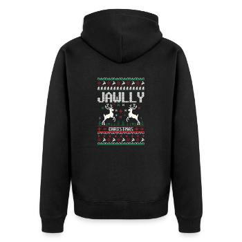 Ugly Christmas - Unisex Premium Organic Zip Hoodie - black - Back - Nico (187cm)