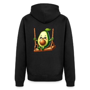 Avocat sur la balançoire - Veste à capuche bio Premium Unisexe - noir - Dos - Nico (187cm)