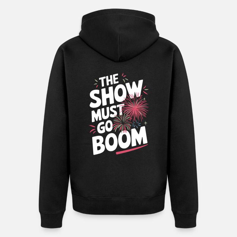 Pyrotechnie Feux d’artifice Pyrotechnie - Veste à capuche bio Premium Unisexe - noir