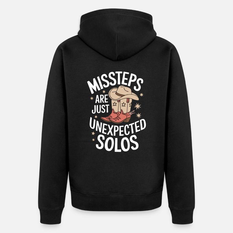 Line Dancing Dancing Dancers - Unisex Premium Organic Zip Hoodie - black