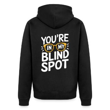 Blinde Blindheit Sehbehinderte Menschen - Unisex Premium Bio Zip Hoodie - Schwarz - Hinten - Nico (187cm)