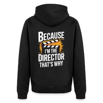 Filmemacher Filmregisseur Kameramann Film - Unisex Premium Bio Zip Hoodie - Schwarz - Hinten - Nico (187cm)