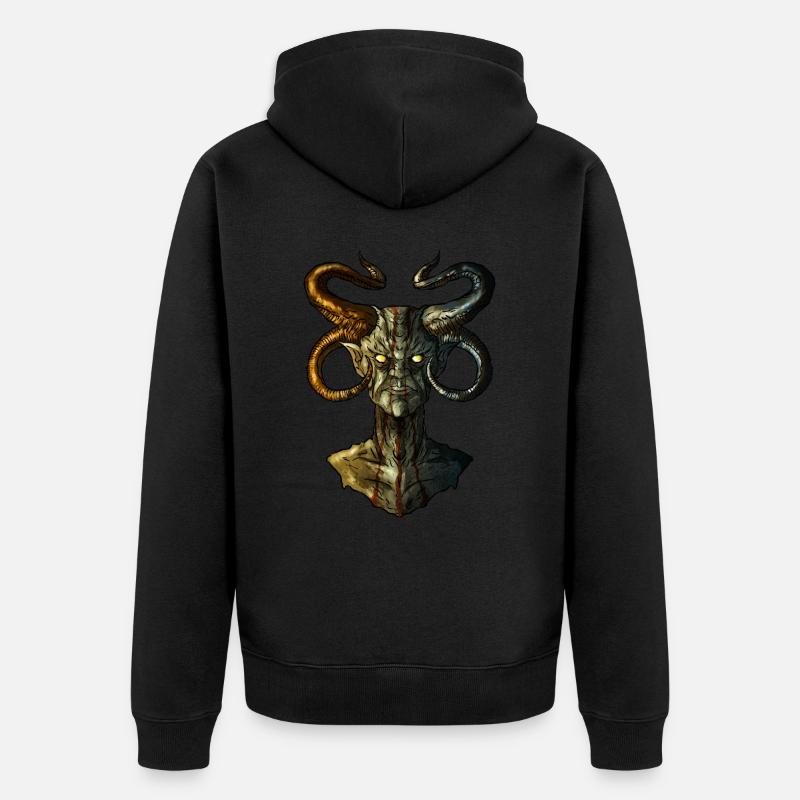 Teufel 2 - Unisex Premium Bio Zip Hoodie - Schwarz