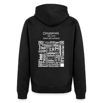 Ostalbkreis Design attrayant et cool - Veste à capuche bio Premium Unisexe - noir - Dos - Nico (187cm)