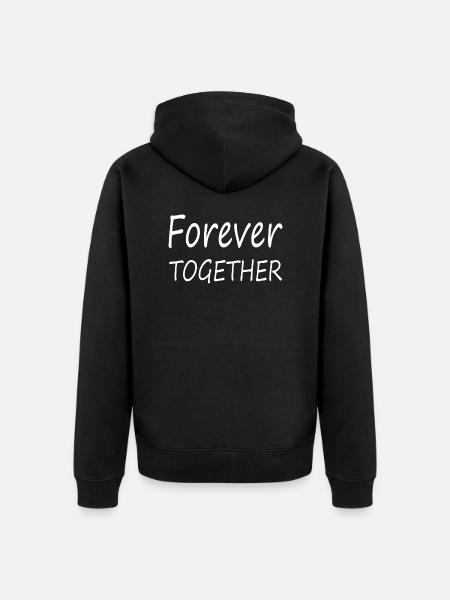 Forever Together - Unisex Premium Organic Zip Hoodie - black
