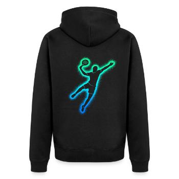 Padel Tennis Padel Tennis Enfants Hommes Padel - Veste à capuche bio Premium Unisexe - noir - Dos - Nico (187cm)