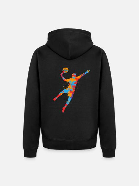 Padel Tennis Colorful Padel Players Padel Tennis Padel - Unisex Premium Organic Zip Hoodie - black