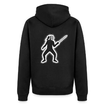 Fechter Fecht Fechtkunst Damen Kinder Fechten - Unisex Premium Bio Zip Hoodie - Schwarz - Hinten - Nico (187cm)