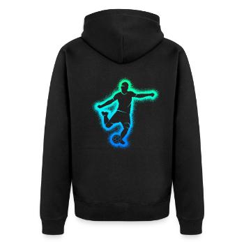 Football Football Hommes Garçons Enfants Football - Veste à capuche bio Premium Unisexe - noir - Dos - Nico (187cm)