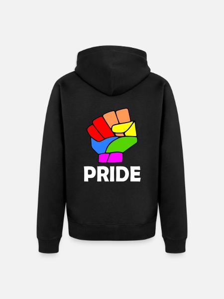 Pride - Unisex Premium Bio Zip Hoodie - Schwarz